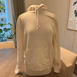 J crew Men's Cream Hoodie Sweater